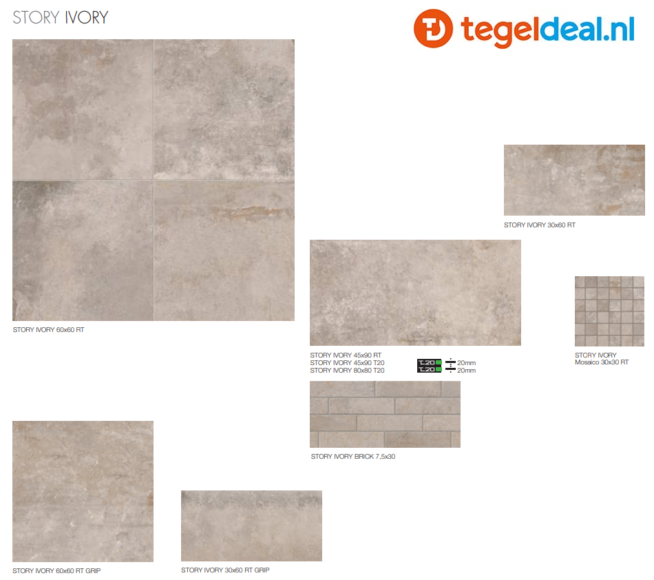 Supergres Story Ivory, 30x60 cm, SIO7, natuursteenlook tegels