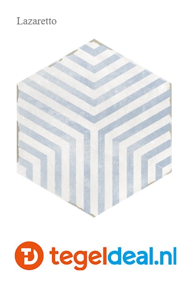 VLT en WDT Nanda Tiles, Capri LAZARETTO, 14x16 cm, hexagon VLT en WDT Nanda Tiles, Capri LAZARETTO, 14x16 cm, hexagon