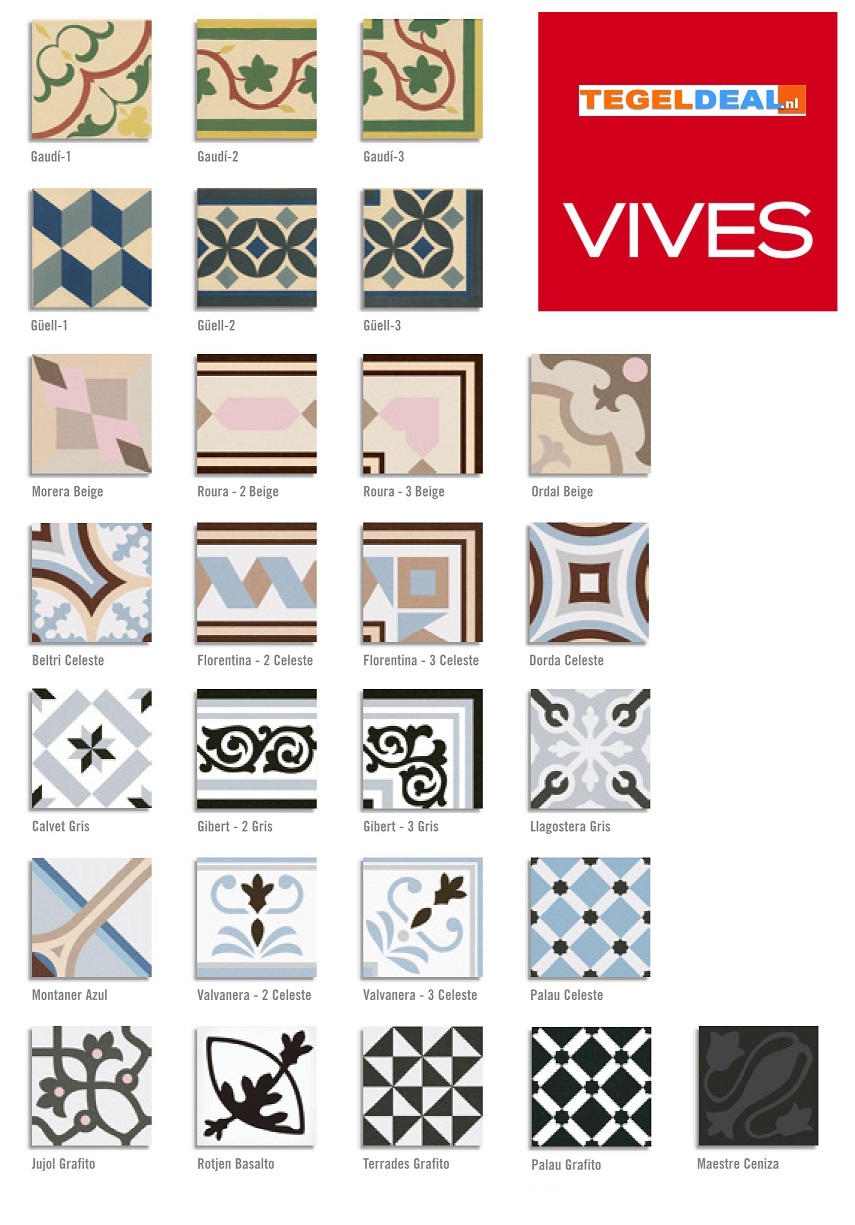 Vives 1900 GAUDI 1, 20x20 cm, patroontegels