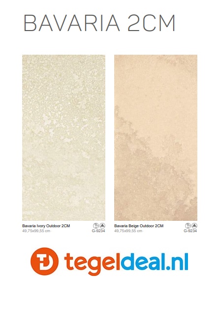 Aparici Bavaria, natuursteenlook tegels voor binnen en buiten in diverse formaten