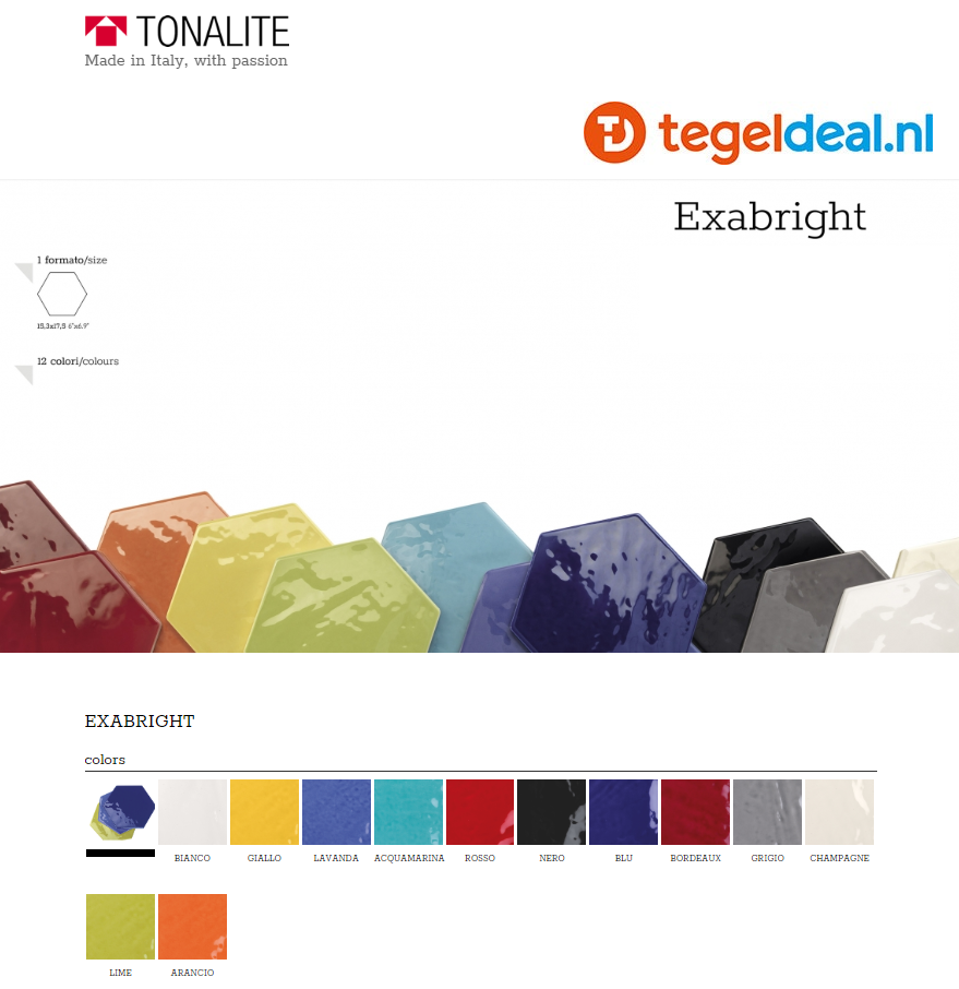 WDT Tonalite, Exabright, 15,3x17,5 cm hexagon 