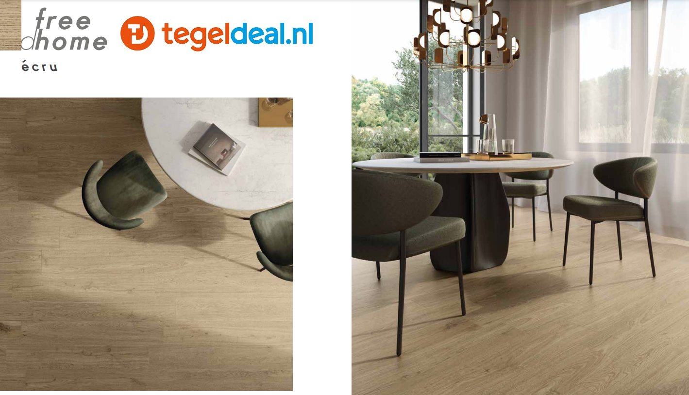 Supergres Freedhome ECRU, 7,5x60 cm, houtlook tegels