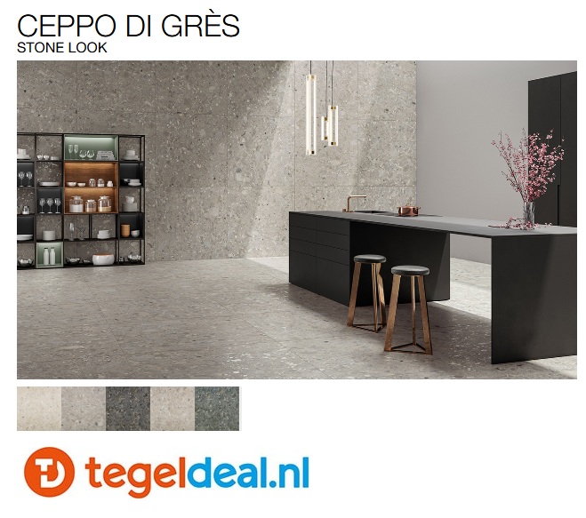 Cercom Ceppo di Grès, natuursteenlook tegels voor binnen en buiten  