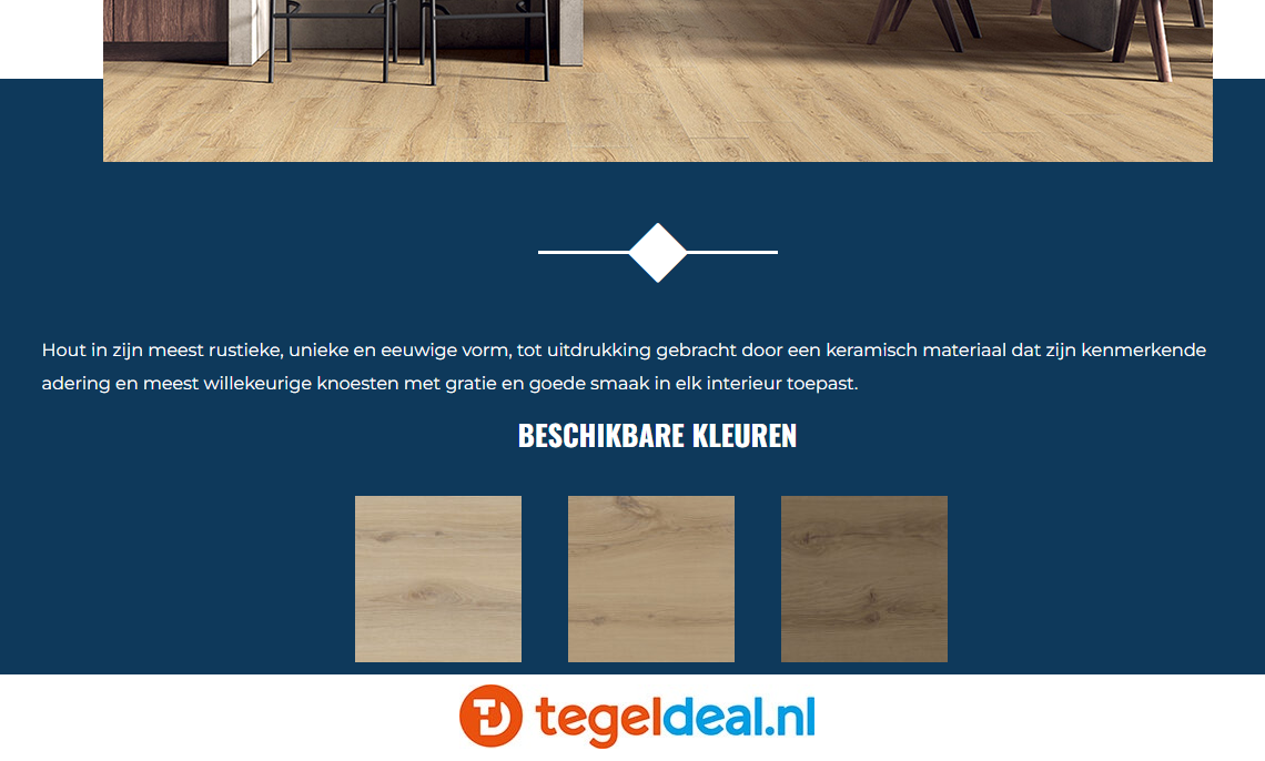Castelvetro Alpi, houtlook tegels in 3 kleuren en div. afm. 