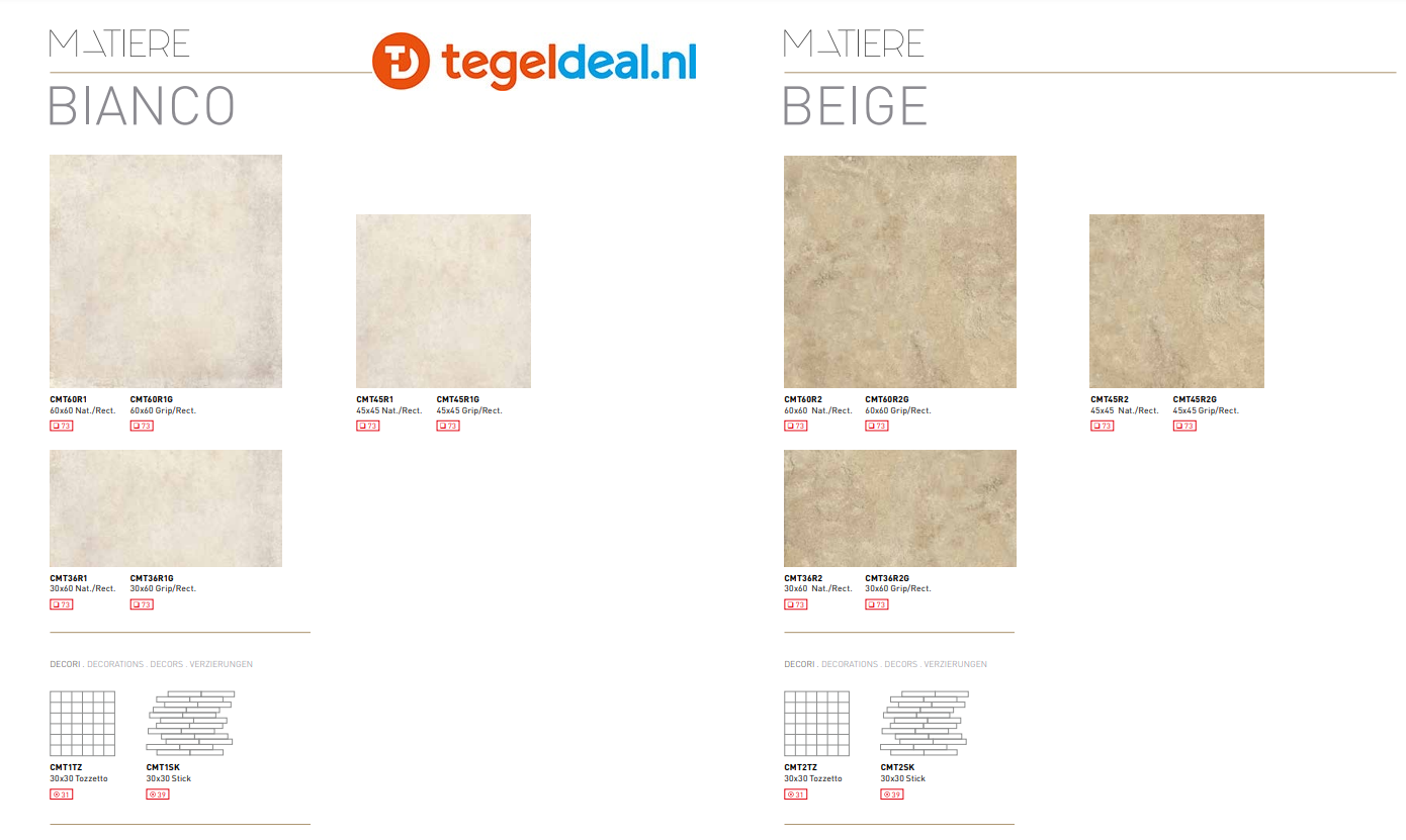 VLT Castelvetro, Matiere BEIGE, 60x60 cm CMT60R2