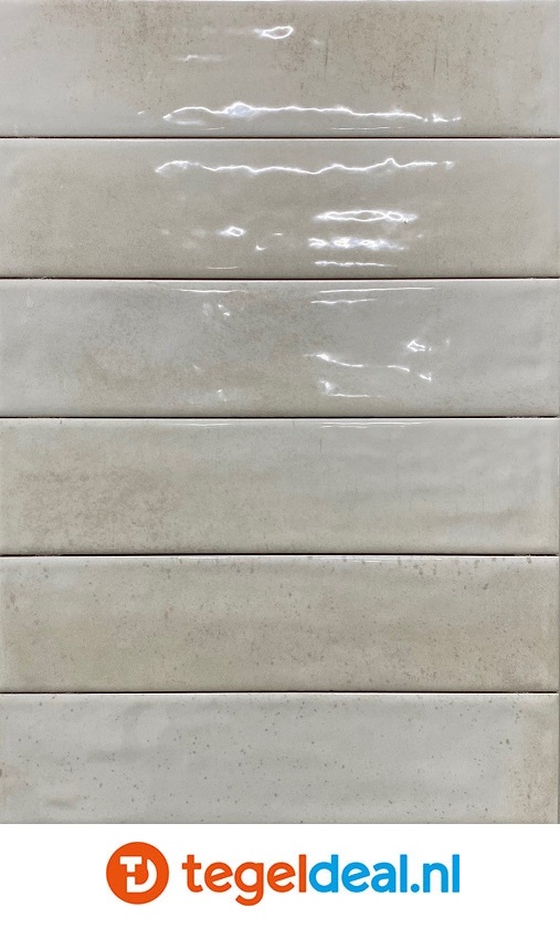 Ribesalbes, Vibe, White, 6x25 cm, handvorm wandtegels