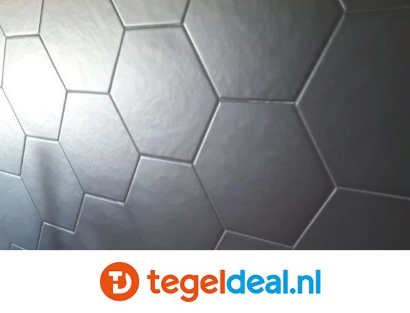 ACTIE Vloer-wandtegels Equipe, Hexatile NEGRO MATE, 17,5x20 cm  OP VOORRAAD - OP=OP