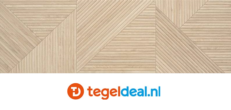 ACTIE - Colorker, Tangram Camel / Caramel, 31,6x100 cm, reliëf wand- decortegel  