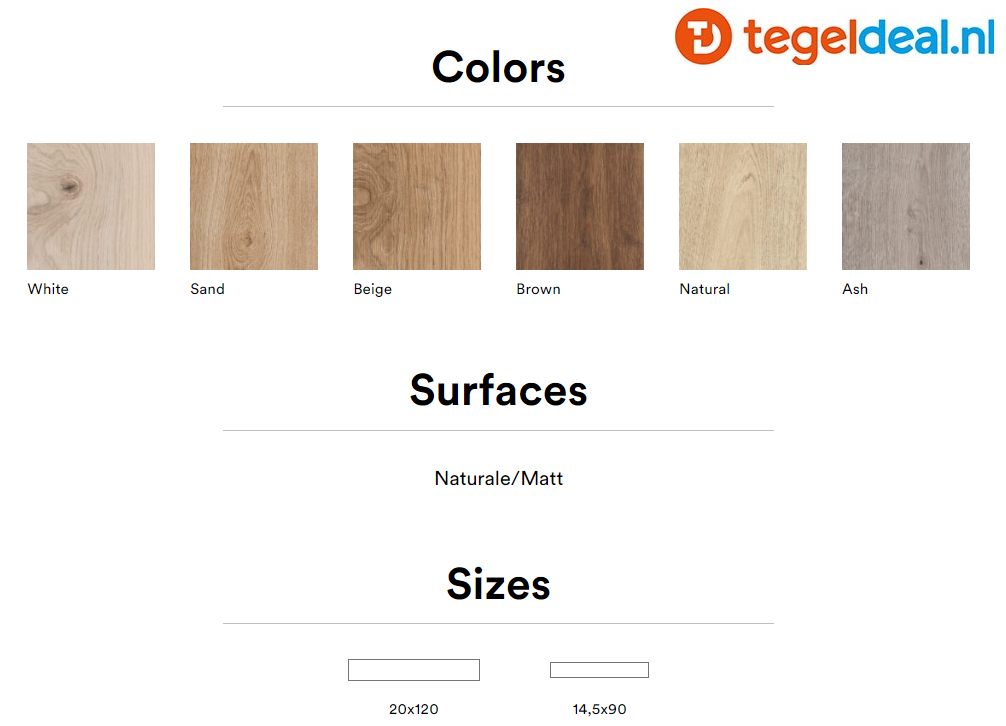 Marazzi Actually, houtlook tegels - 14 kleuren - 2 formaten 