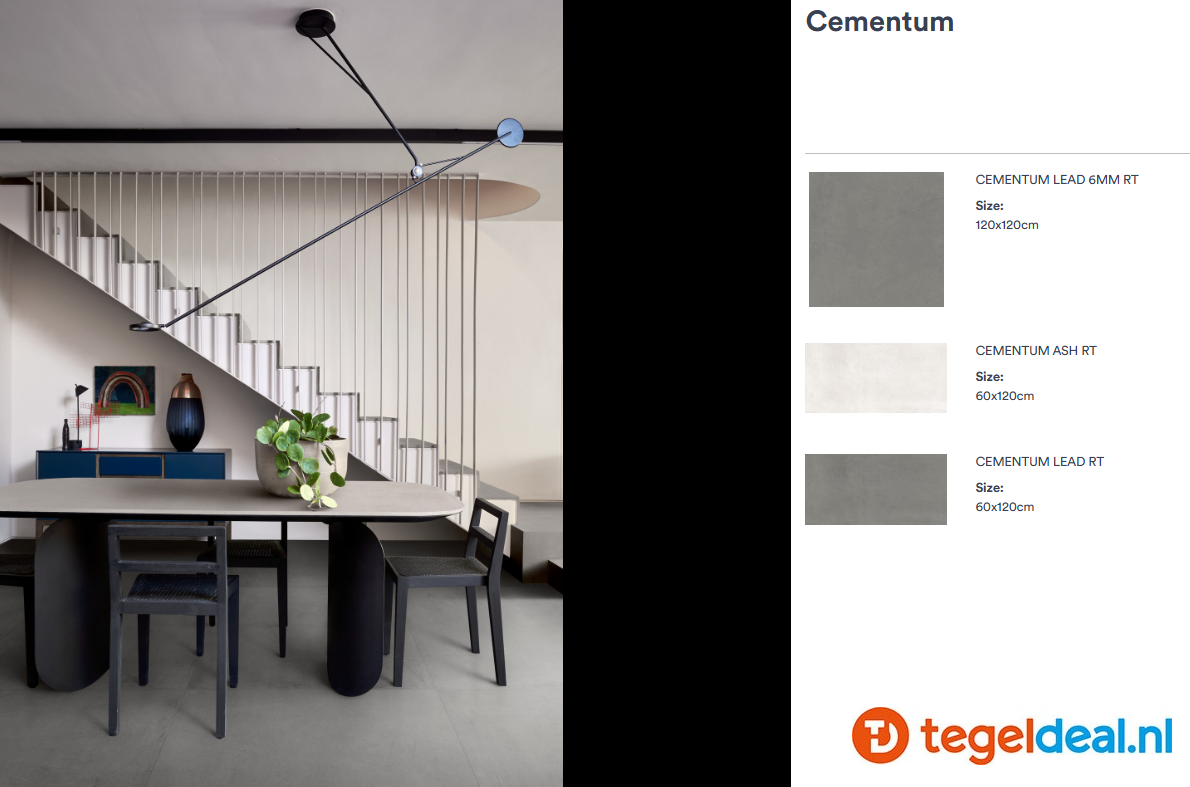 Marazzi Cementum ASH, 60x60 cm Nat., M9SU, cementlook tegels Marazzi Cementum ASH, 60x60 cm Nat., M9SU, cementlook tegels