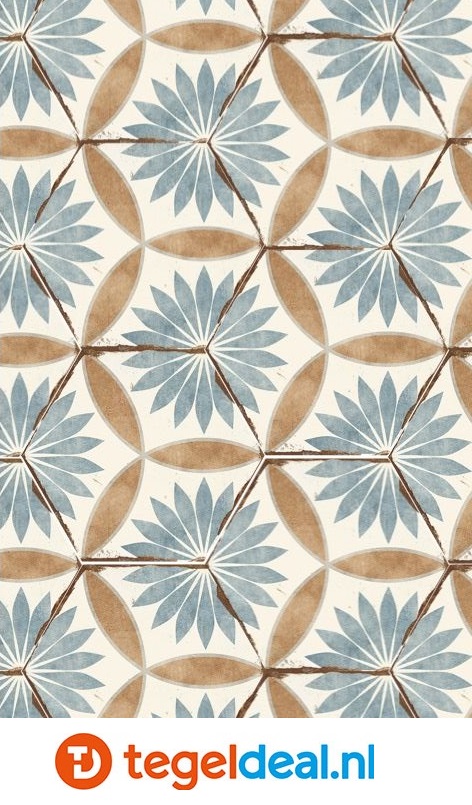 Nanda Tiles, Bohemia MIRANDA, 21x25 cm, hexagon patroontegels 