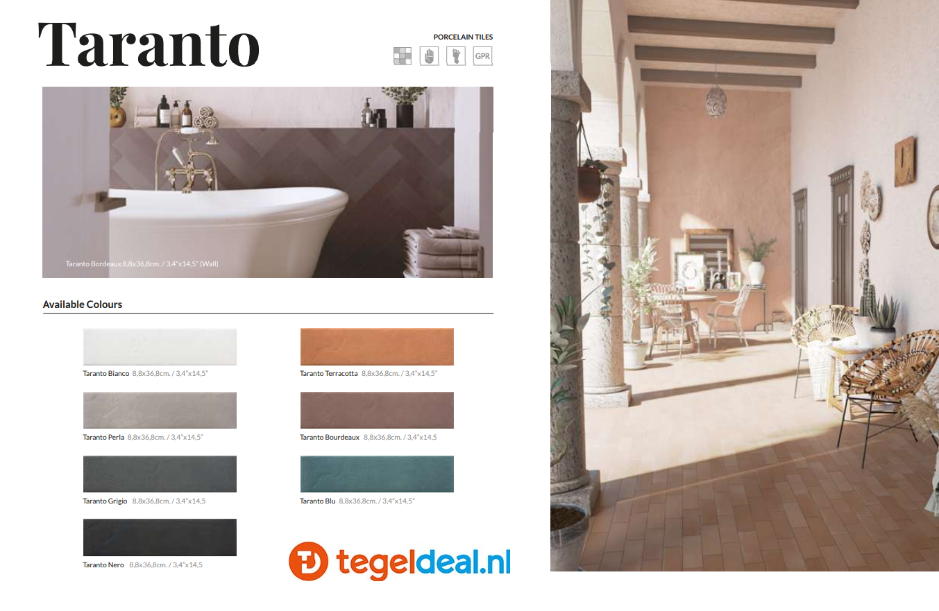 WDT VLT Taranto BIANCO, 8,8x36,8 cm WDT VLT Taranto BIANCO, 8,8x36,8 cm