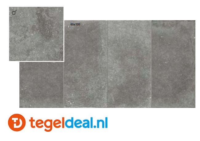 Flaviker, Nordik Stone, GREY, 60x60x2 cm, art. 0014528, natuursteenlook terrastegels 