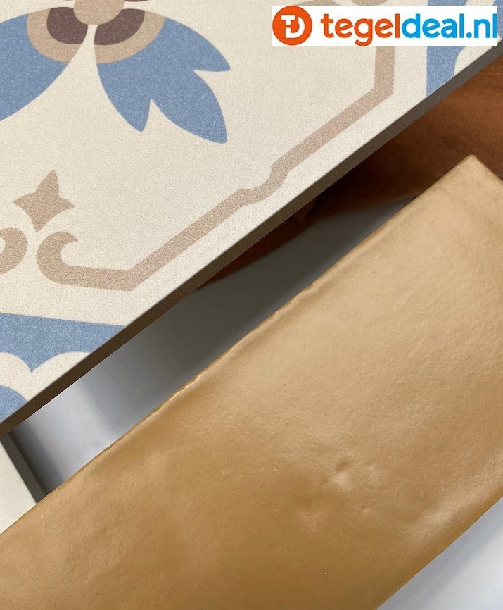 Revoir Paris, Provence CARAMEL, 6,2x25 cm matte wandtegels Revoir Paris, Provence CARAMEL, 6,2x25 cm matte wandtegels