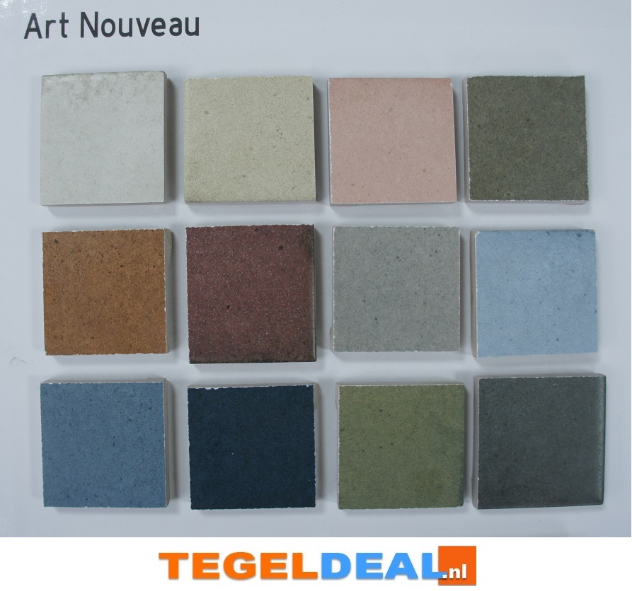 VLT Equipe, Art Nouveau, 20x20 cm, 12 uni kleuren en 22 decors!