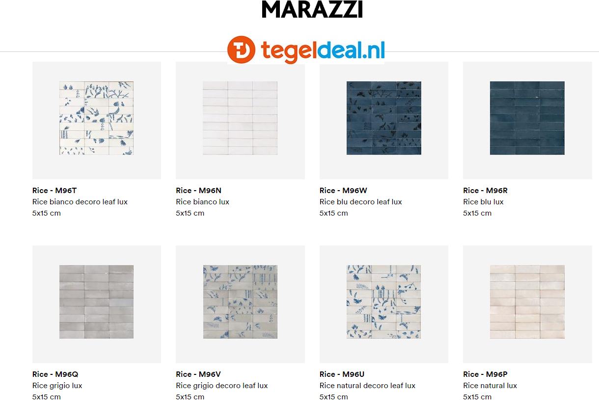 WDT Marazzi Rice, handgevormde wandtegels WDT Marazzi Rice, handgevormde wandtegels