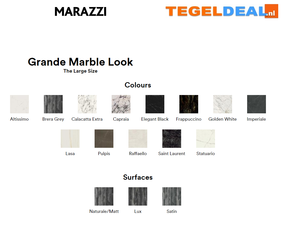 VLT Marazzi, Grande Marble Look, marmerlook 
