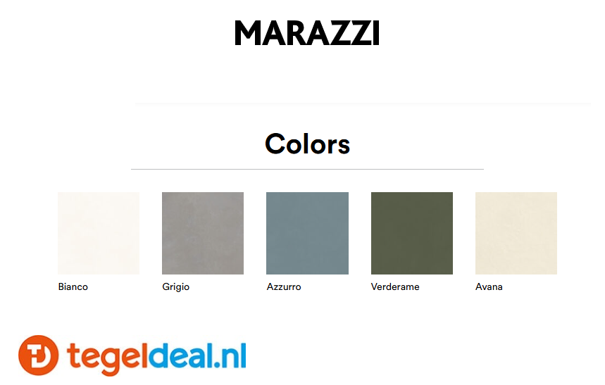 Marazzi Resin, Bianco - Grigio - Azzurro - Verderame - Avana, 60x60 cm - 60x120 cm, betonlook tegels