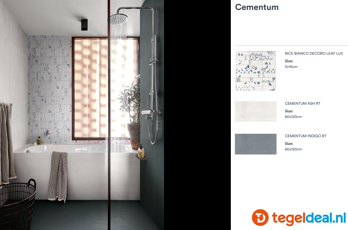 Marazzi Cementum ASH, 60x60 cm Nat., M9SU, cementlook tegels Marazzi Cementum ASH, 60x60 cm Nat., M9SU, cementlook tegels
