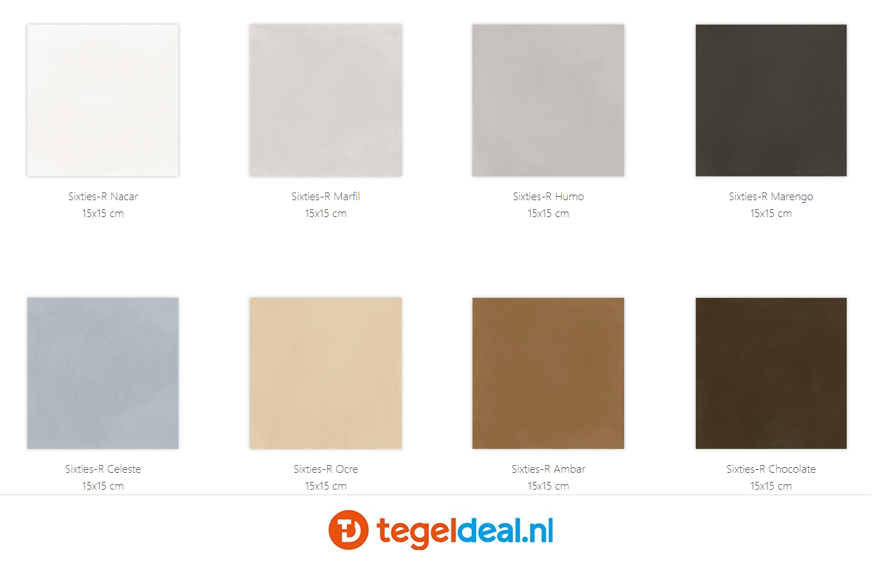 Vives Pop Tile, 15x15 cm, tegels - uni kleuren Vives Pop Tile, 15x15 cm, tegels - uni kleuren