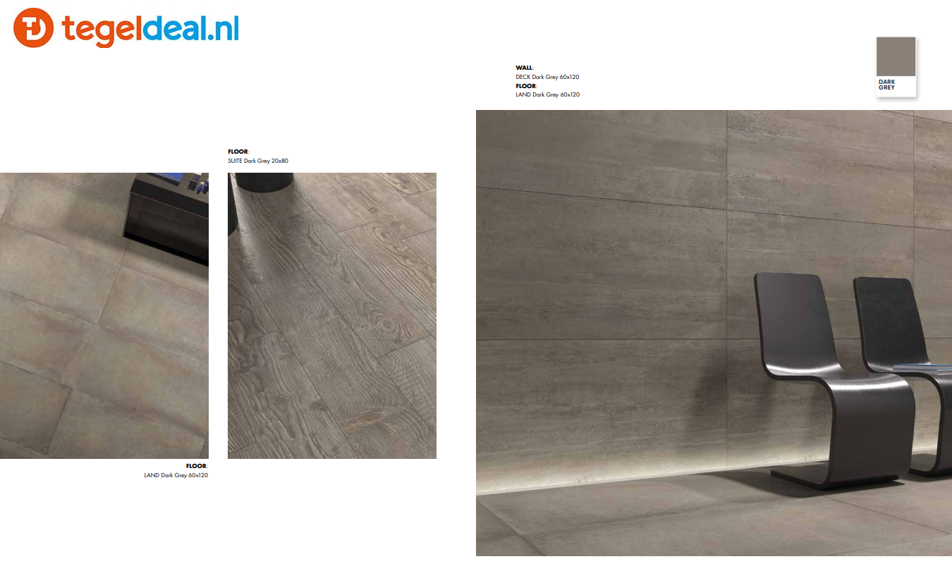 Castelvetro, Concept Land DARK GREY, 60x60 cm, CLD60R44