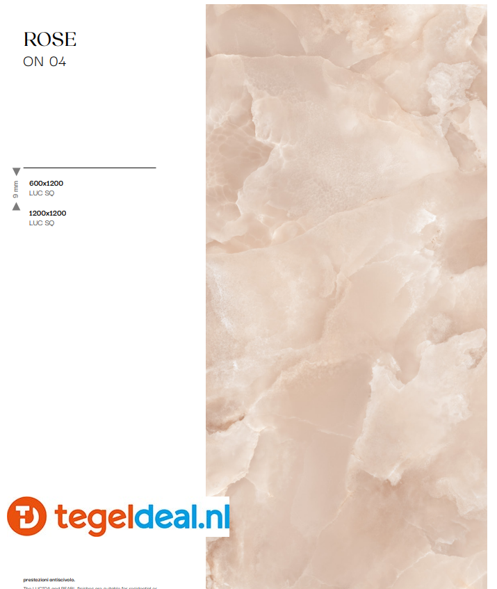 Mirage Onyce, onyx-look tegels in 6 kleuren