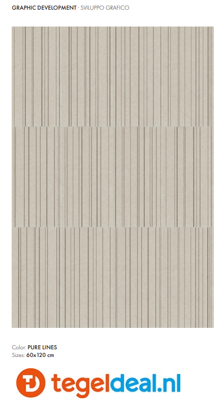 SIL Ceramiche, Sakkara PURE, Lines 60x120 cm Natural, natuursteenlook wandtegels - €42,50/m2 