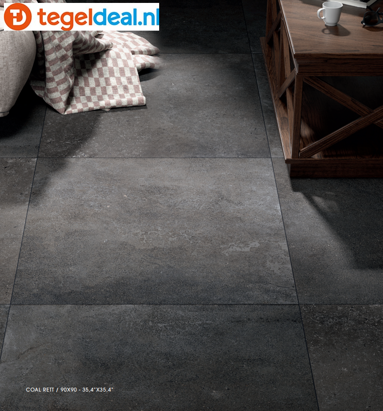 VLT DOM Mas de Provence COAL, 90x90 cm DMP9970R, natuursteenlook VLT DOM Mas de Provence COAL, 90x90 cm DMP9970R, natuursteenlook