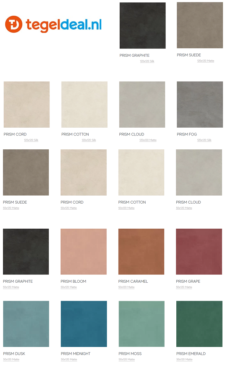 Atlas Concorde, Prism, betonlook tegels in veel kleuren