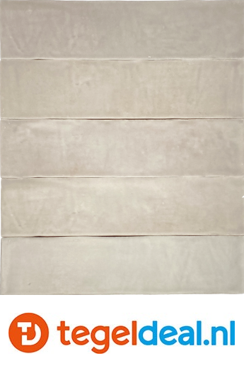 Revoir Paris, Atelier Taupe, 6,2x25 cm mat, handvorm wandtegels Revoir Paris, Atelier Taupe, 6,2x25 cm mat, handvorm wandtegels