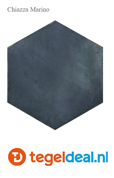 Nanda Tiles, Capri CHIAZZA MARINO, 14x16 cm, hexagon tegels Nanda Tiles, Capri CHIAZZA MARINO, 14x16 cm, hexagon tegels