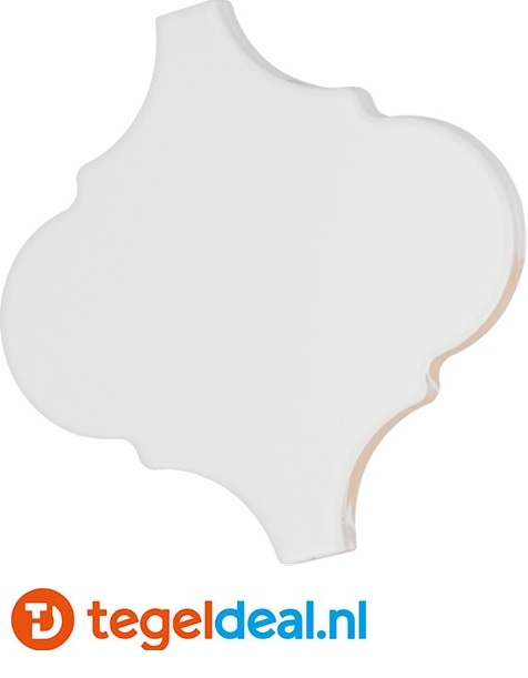 OPRUIMING : 0,43 Equipe, Scale Alhambra WHITE MATT, 12x12 cm, 21933, lantaarnvorm wandtegels - 0,43 m2 voor 25,00 euro 