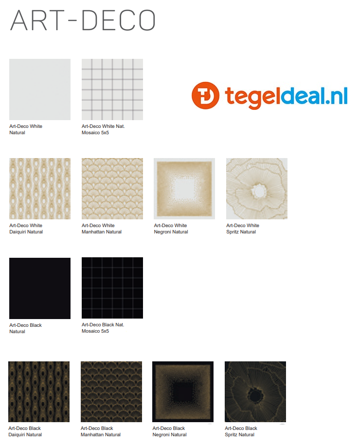 Aparici Art-Deco, 30x30 cm, tegels met goudaccent Aparici Art-Deco, 30x30 cm, tegels met goudaccent