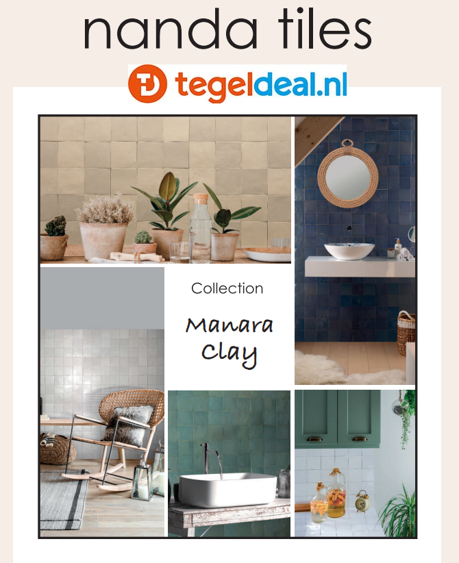 WDT Nanda Tiles, Manara Clay TEMARA TAUPE, 10x10 cm, zellige-look