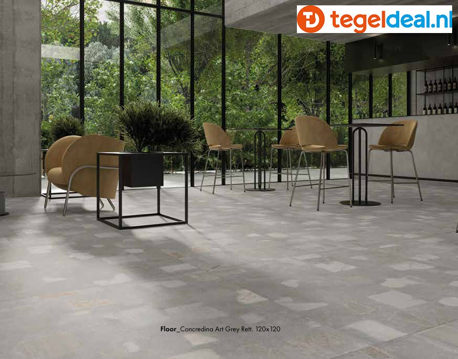 SIL Ceramiche, Concrediana ART GREY, 120x120 cm Natural