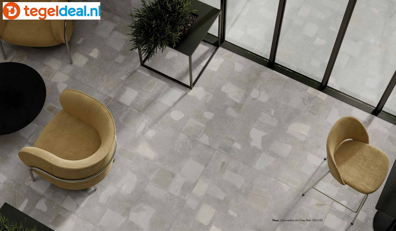 SIL Ceramiche, Concrediana ART GREY, 120x120 cm Natural