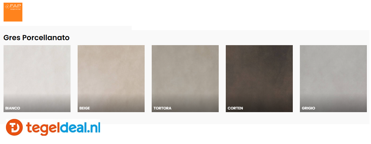 FAP, Milano&Floor, cementlook tegels  
