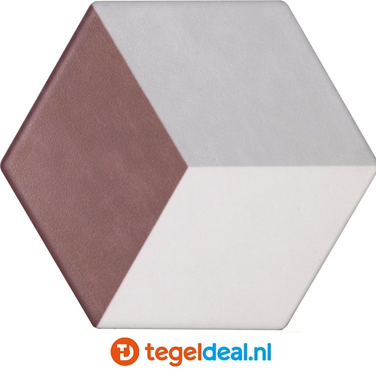 Tonalite, Examatt, 15x17 cm, hexagon vloer- en wandtegels Tonalite, Examatt, 15x17 cm, hexagon vloer- en wandtegels