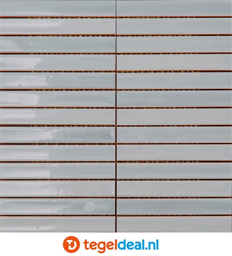 Short Stick Gloss Metropolitan, 2x15 cm, handvorm mozaïek wandtegels