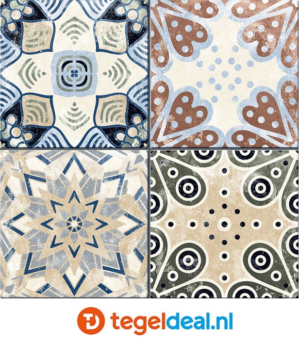 Codicer, Xerea Colors, 25x25 cm patchwork tegels