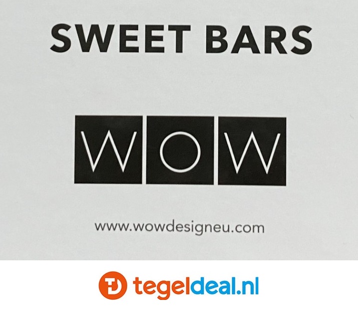 WOW Design, Sweet Bars PEACOCK BLUE, 12,5x25 cm glans, wandtegels met reliëf