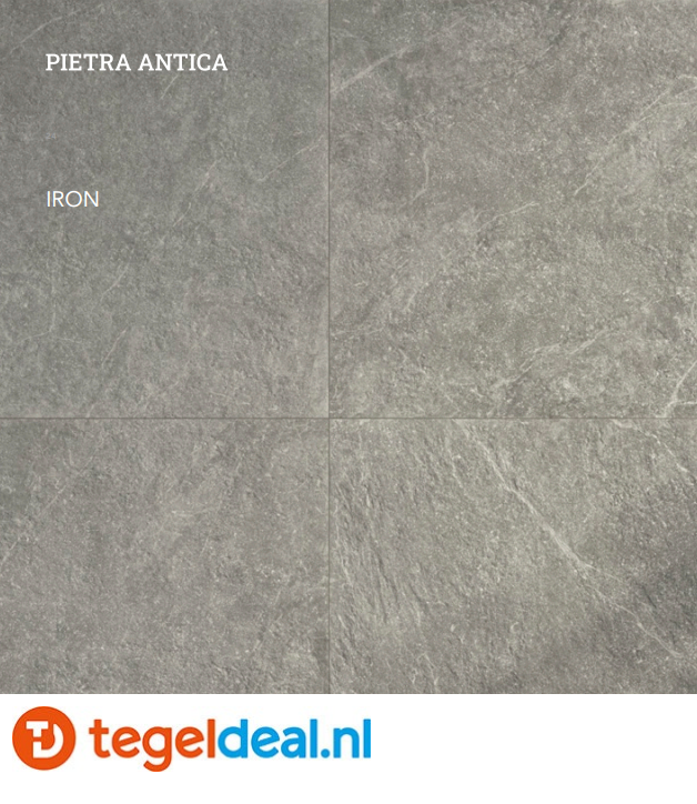 ACTIE - Castelvetro Pietra Antica, IRON, 60x60x2 cm, art. 02XPA60R77, natuursteenlook terrastegels - € 38,50 per m2