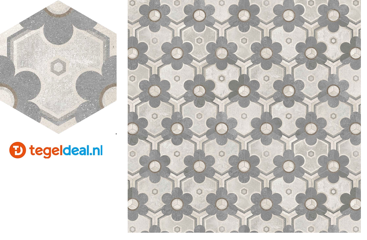 VLT Vives Rift, 23x26,6 cm hexagon, 5 decors