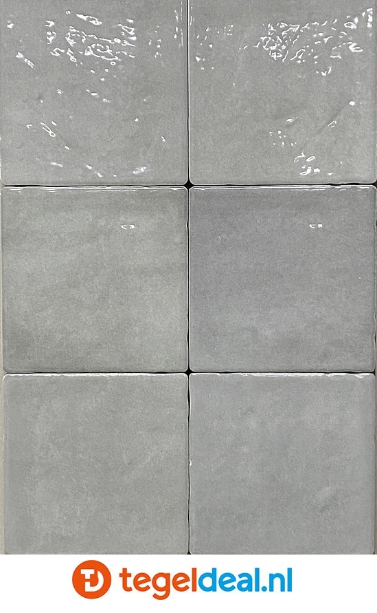 Ribesalbes Artisan Ash, 10x10 cm, handvorm wandtegels 