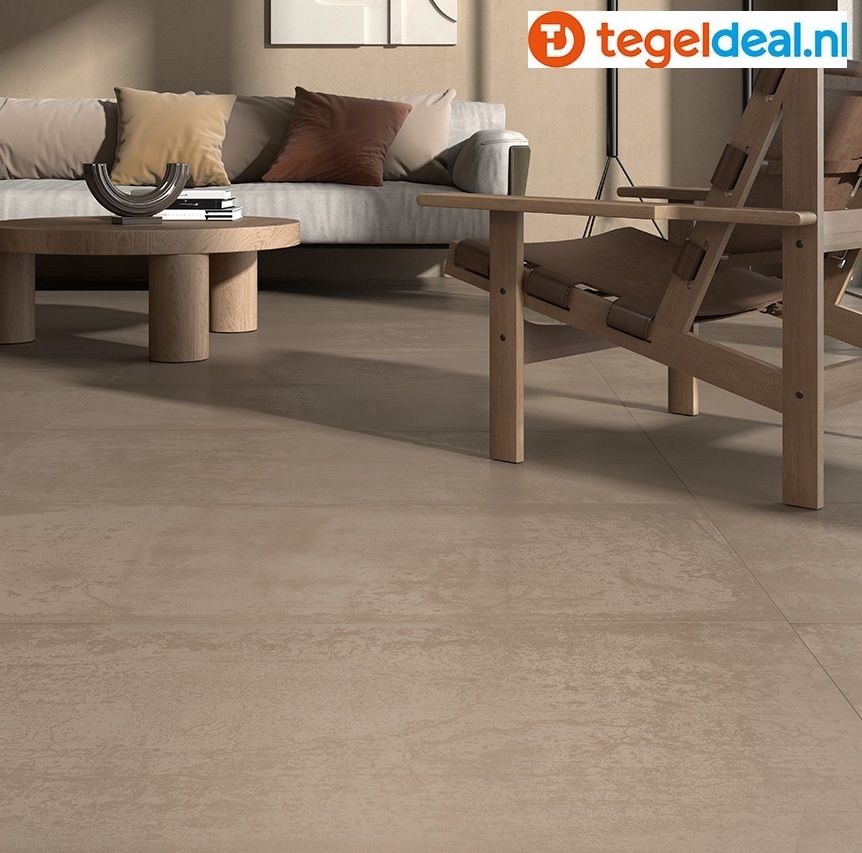Castelvetro, Materika Project BEIGE 60x60 cm, 02CMK60R2 - € 29,50 per m2, betonlook tegels