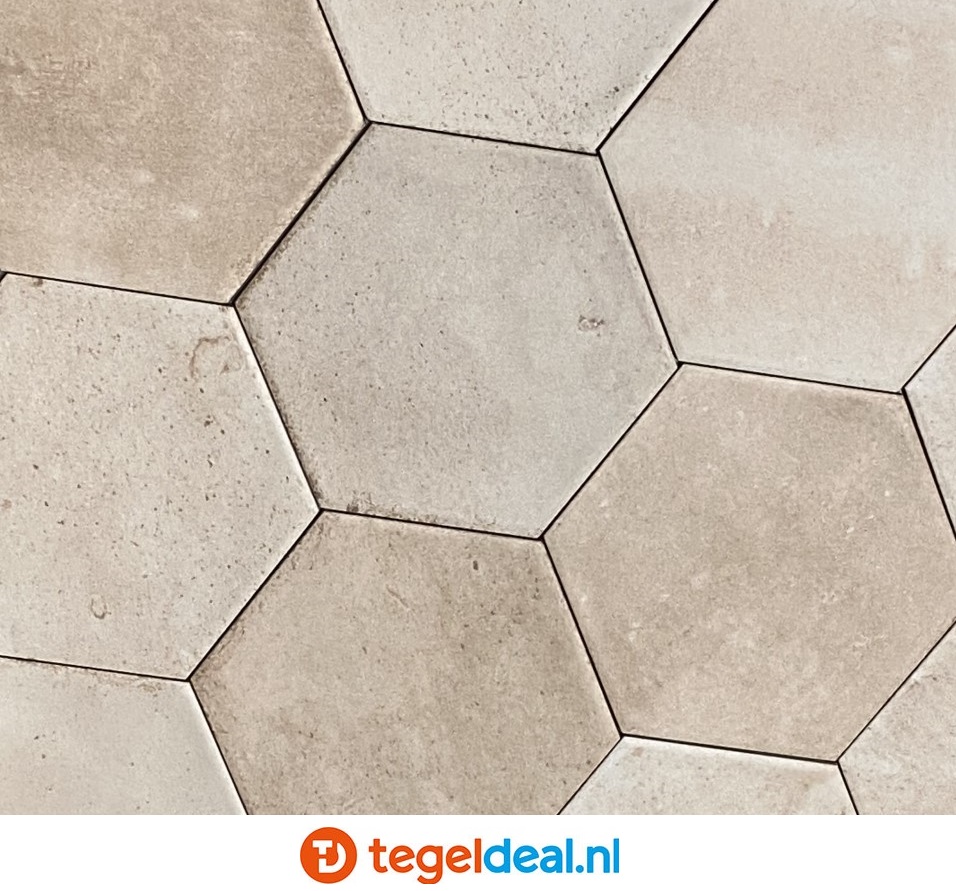 Ribesalbes Hope ROSE mat, 15x17,3 cm hexagon tegels Ribesalbes Hope ROSE mat, 15x17,3 cm hexagon tegels