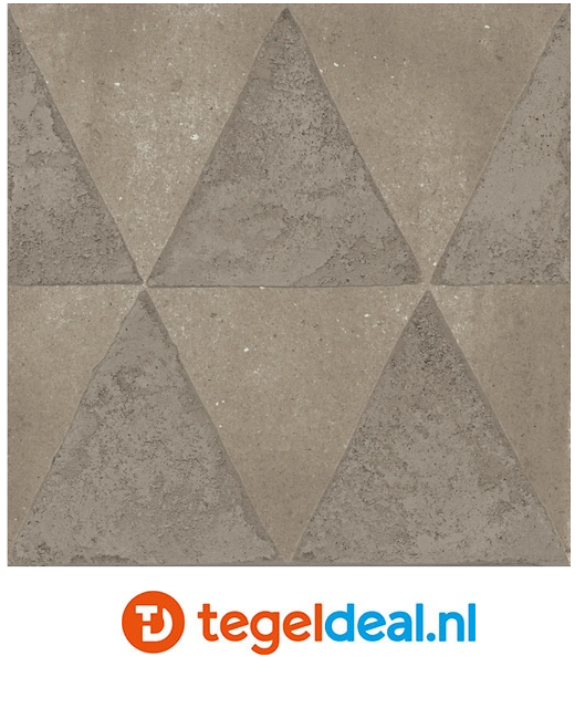 Marazzi ArtCraft ARGILLA Triangoli, 20x20 cm MH5W,  terracottalook decortegels 