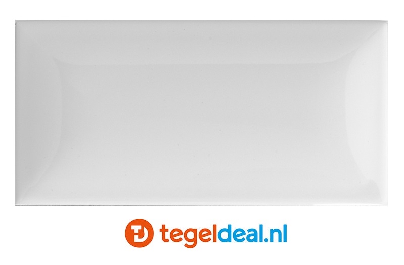 WDT Essential, BLANCO, 7,5x15 cm, convex vorm