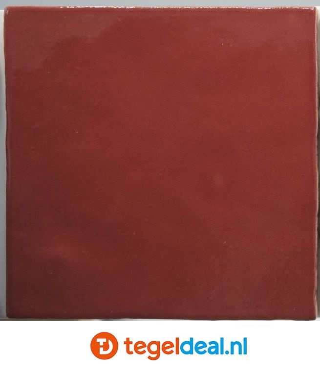 Equipe, Artisan Burgundy, 13x13 cm, art 24457, handvorm wandtegels