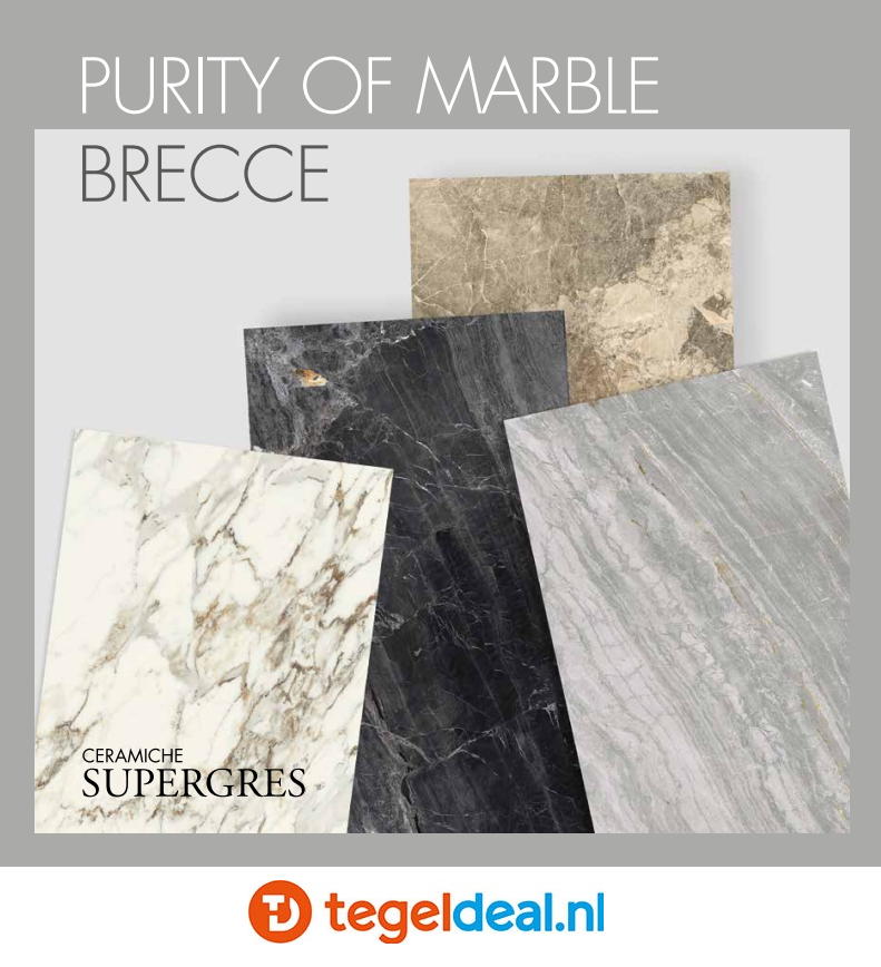 VLT Supergres Purity of Marble Brecce, Paradiso Mat, 75 x 75 cm